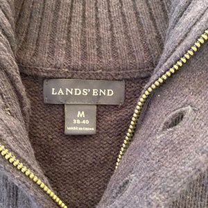 LANDS END NAVY MEDIUM MERINO WOOL
